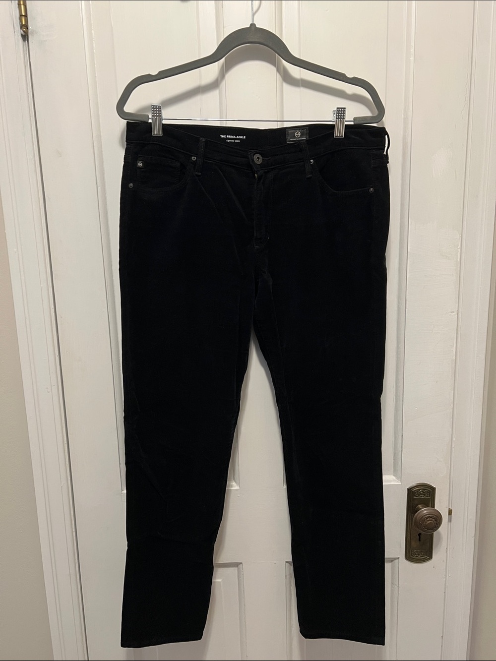 Ag Adriano Goldschmied The Prima Black Corduroy Women's Jeans size 32R